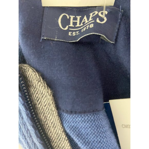 Chaps Newport Navy Blue Men’s Size Medium Pullover Zippered Shirt - Picture 9 of 9